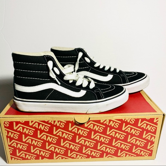 Vans Black/White classic suede Sk8 Hi - Picture 2 of 5